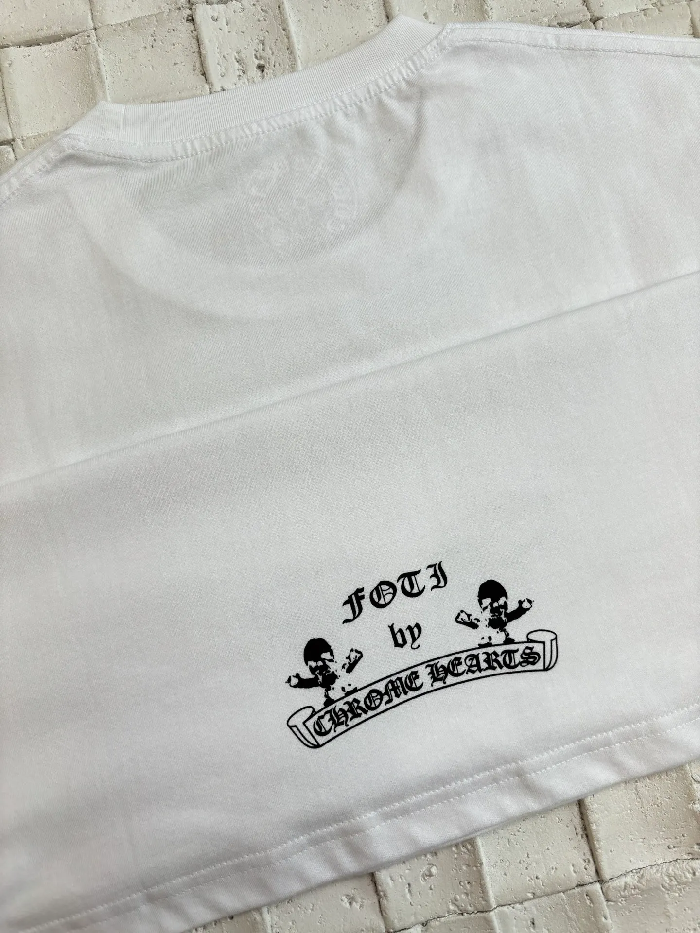 🅿️270 Come Hearts*/Cro Heart 25Ss new FOTI skull printed short-sleeved T-shirt. The fabric is made of 26-woven 200g cotton. The printing is made of black ink. Water slurry printing. Customized supporting accessories. Size: S/M/L
